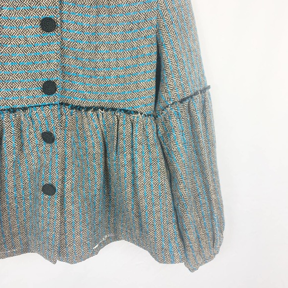 ErotoKritos Striped Sequin Wool Button Jacket - Picture 7 of 12